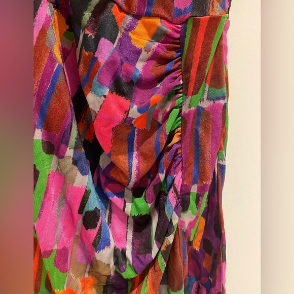 & Other Stories halter jersey mini dress in abstract print - Picture 6 of 7